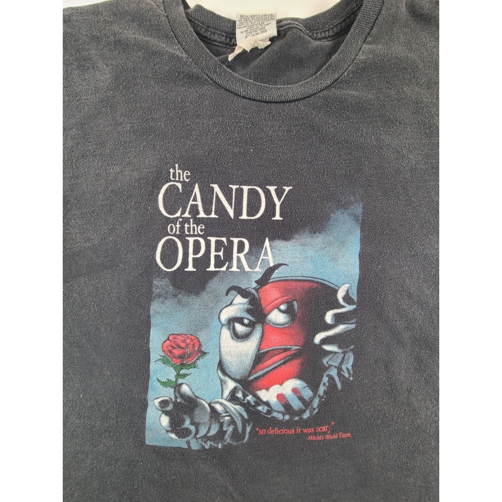 M&M's World Candy of the Opera T-Shirt Mens 3XL Black Graphic Short Sleeve Tee